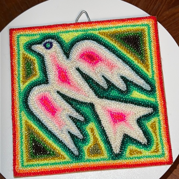 Antonio López Pinedo Small Art Piece “Paloma” Vivid Colors - Picture 1 of 15